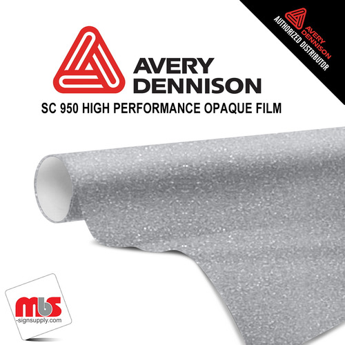 24'' x 50 yards Avery SC950 Gloss Silver 8 year Long Term Unpunched 2.0 Mil Metallic Cast Cut Vinyl (Color Code 801)