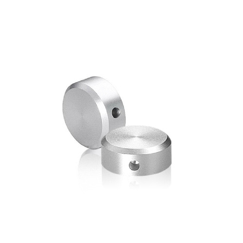 1/4-20 Threaded Locking Caps Diameter: 5/8'', Height: 1/4'', Clear Anodized Aluminum [Required Material Hole Size: 5/16'']