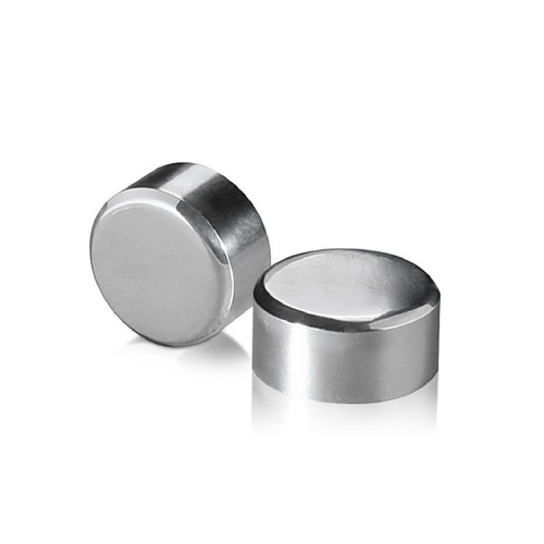 10-24 Threaded Caps Diameter: 5/8'', Height: 5/16'', Polished Stainless Steel Grade 304 [Required Material Hole Size: 7/32'']