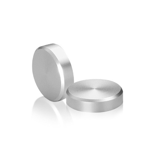 10-24 Threaded Caps Diameter: 1'', Height: 3/8'', Clear Anodized Aluminum [Required Material Hole Size: 7/32'']