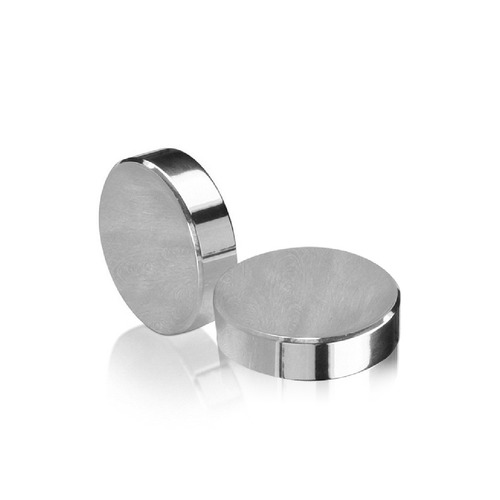 10-24 Threaded Caps Diameter: 1'', Height 3/8'', Polished Stainless Steel Grade 304 [Required Material Hole Size: 7/32'']