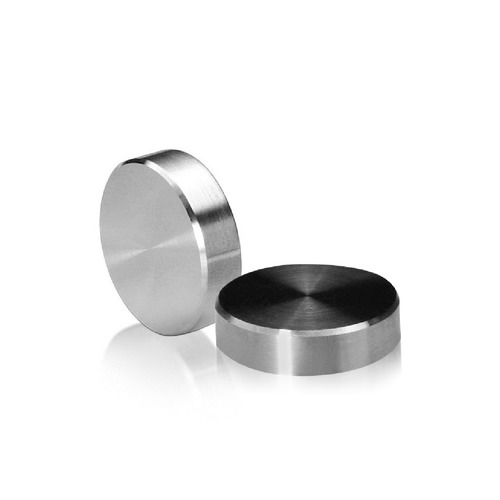 10-24 Threaded Caps Diameter: 1'', Height 3/8'', Brushed Satin Stainless Steel Grade 304 [Required Material Hole Size: 7/32'']