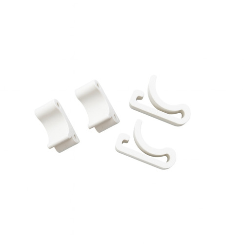 3/4'' x 3/4'' x 1/8'' White Plastic Frame Clips (accepts up to 1/8'' thickness)
