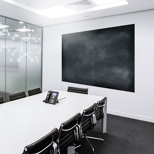 48'' x 25 Yard Roll - General Formulations 290 5 Mil Matte Black Embossed Chalkboard Vinyl W/ Removable Adhesive