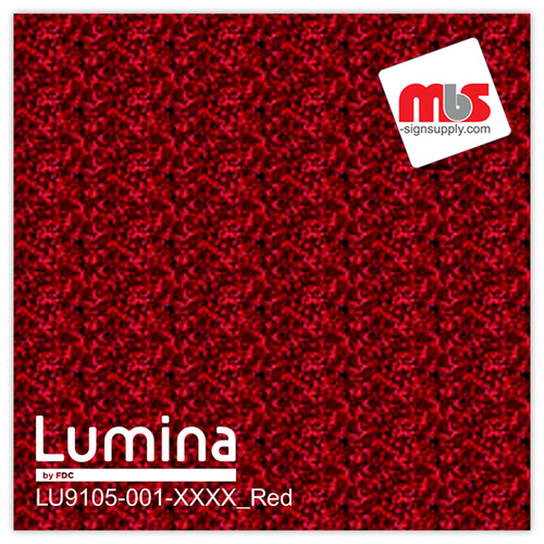 15'' x 5 Yards Lumina® 9105 Gloss Red 2 Year Unpunched 12.8 Mil Heat Transfer Vinyl (Color code 001)