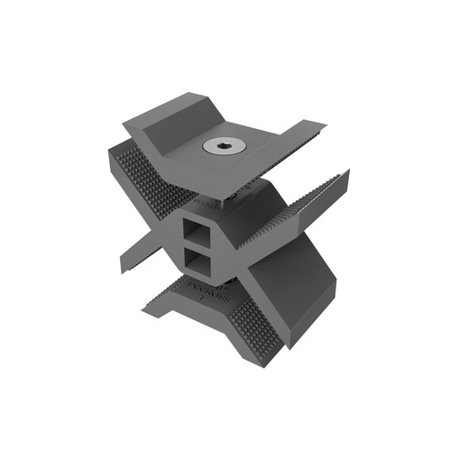 Cross Connector, ABS Silver Gray (Pantone 429C) for 5/8'' and 3/4'' Panels