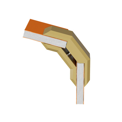 105° Mini Connector For Substrates, PLA Classic Birch for 1/4
