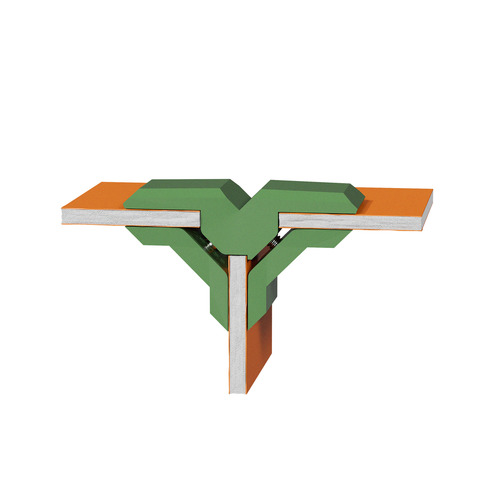 'T'' Mini Connector For Substrates, ABS Olive (Pantone 363C) for 1/4