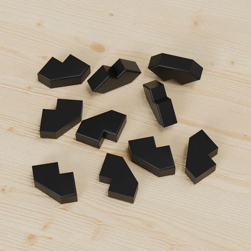 Black ABS Hole Plug for 'T' Connector For Substrates s (Bag Of 10 Pieces)