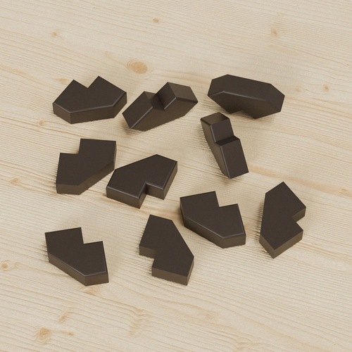 Black Walnut PLA Hole Plug for 'T' Connector For Substrates s (Bag Of 10 Pieces)