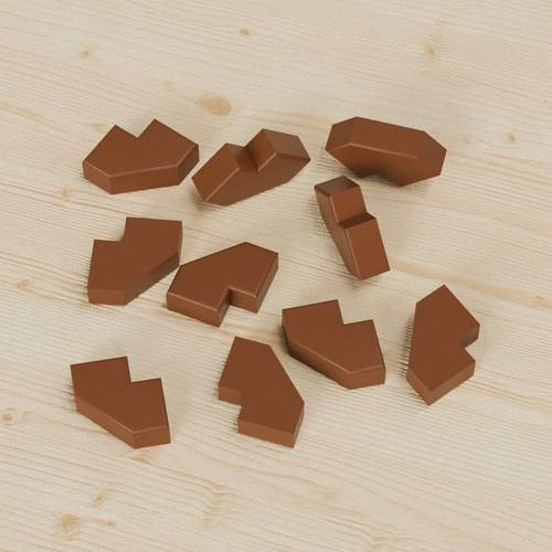 Clay Brown PLA Hole Plug for 'T' Connector For Substrates s (Bag Of 10 Pieces)