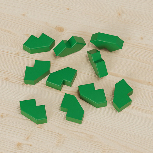 Green (Pantone 355C) ABS Hole Plug for 'T' Connector For Substrates s (Bag Of 10 Pieces)