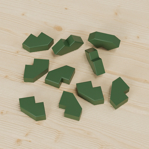 Olive (Pantone 363C) ABS Hole Plug for 'T' Connector For Substrates s (Bag Of 10 Pieces)