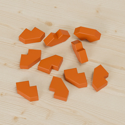 Orange (Pantone 165C) ABS Hole Plug for 'T' Connector For Substrates s (Bag Of 10 Pieces)
