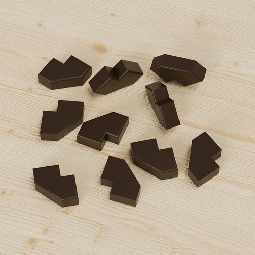 Rosewood  PLA Hole Plug for 'T' Connector For Substrates s (Bag Of 10 Pieces)