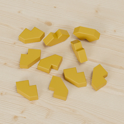 Yellow (Pantone 136C) ABS Hole Plug for 'T' Connector For Substrates s (Bag Of 10 Pieces)