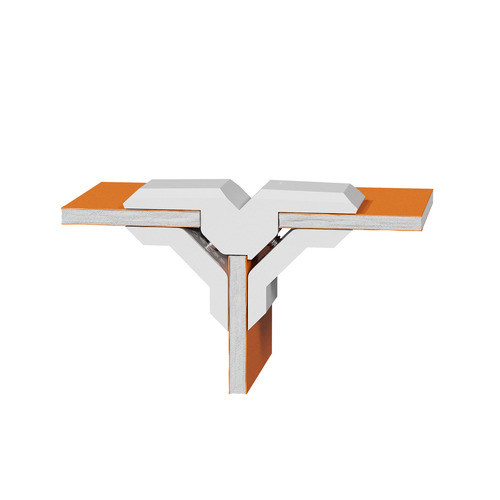 'T'' Mini Connector For Substrates, ABS White for 1/4