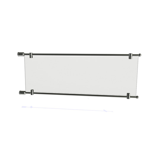 Set of 2, 3/8'' Diameter Rod Projecting Sign, Aluminum Clear Anodized, 25 13/16''. Material thickness up to 5/16''